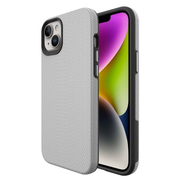 iPhone 15 Plastik Håndværker Cover - Sølv Cheap