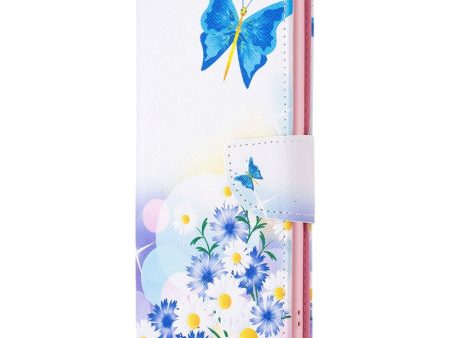 Google Pixel 8 Pro Læder Cover m. Pung - Sommerfugle & Blomster Sale