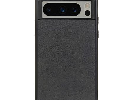 Google Pixel 8 Pro Læderbelagt Plastik Cover - Sort For Cheap