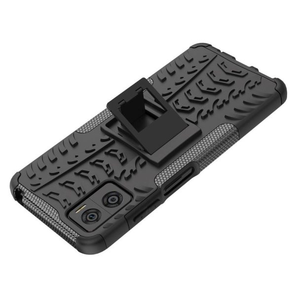 Motorola Moto E22 Cool Tyre Håndværker Cover m. Stander - Sort Online Hot Sale