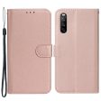 Sony Xperia 10 V Læder Cover m. Pung og Strop - Rose Gold Sale