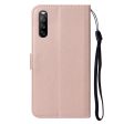 Sony Xperia 10 V Læder Cover m. Pung og Strop - Rose Gold Sale