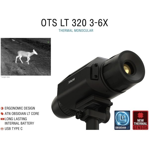 ATN OTS LT 3-6x 320x240 25mm 12 Micron Thermal Handheld Spotter on Sale