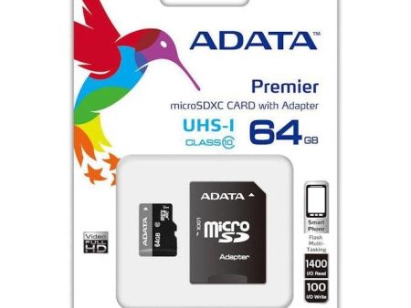 Adata 64gb Micro Sdxc Card Class 10 Uhs- Memory Card Online now