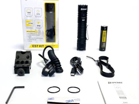 SPERAS EST KIT 1900lm 211m USB-C Rechargeable Tactical Flashlight on Sale