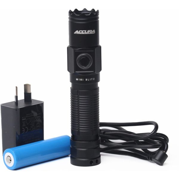 Accura Mini Blitz LED Torch 950 LM battery & Charger Hot on Sale