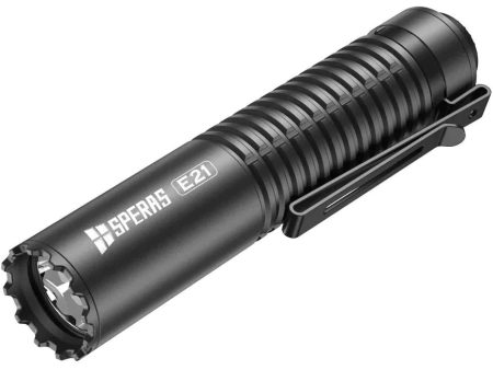 SPERAS E21 2000LM 320M USB-C Flashlight 21700 EDC Tactical 2-In-1 Flashlight - Black For Cheap